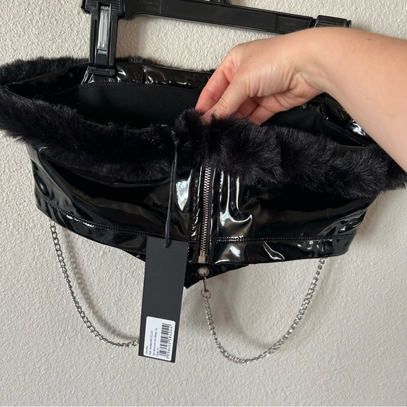 Disturbia Volume Vinyl Bandeau Crop Top - Picture 5 of 7